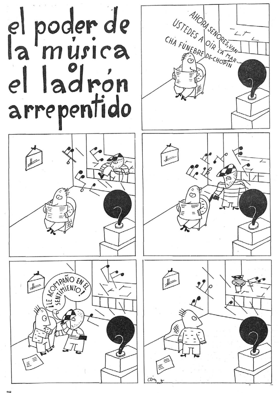 El poder de la música, viñeta