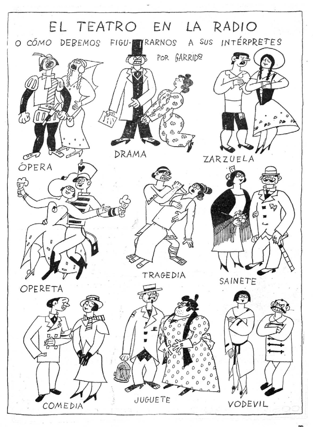 El teatro en la radio, viñeta