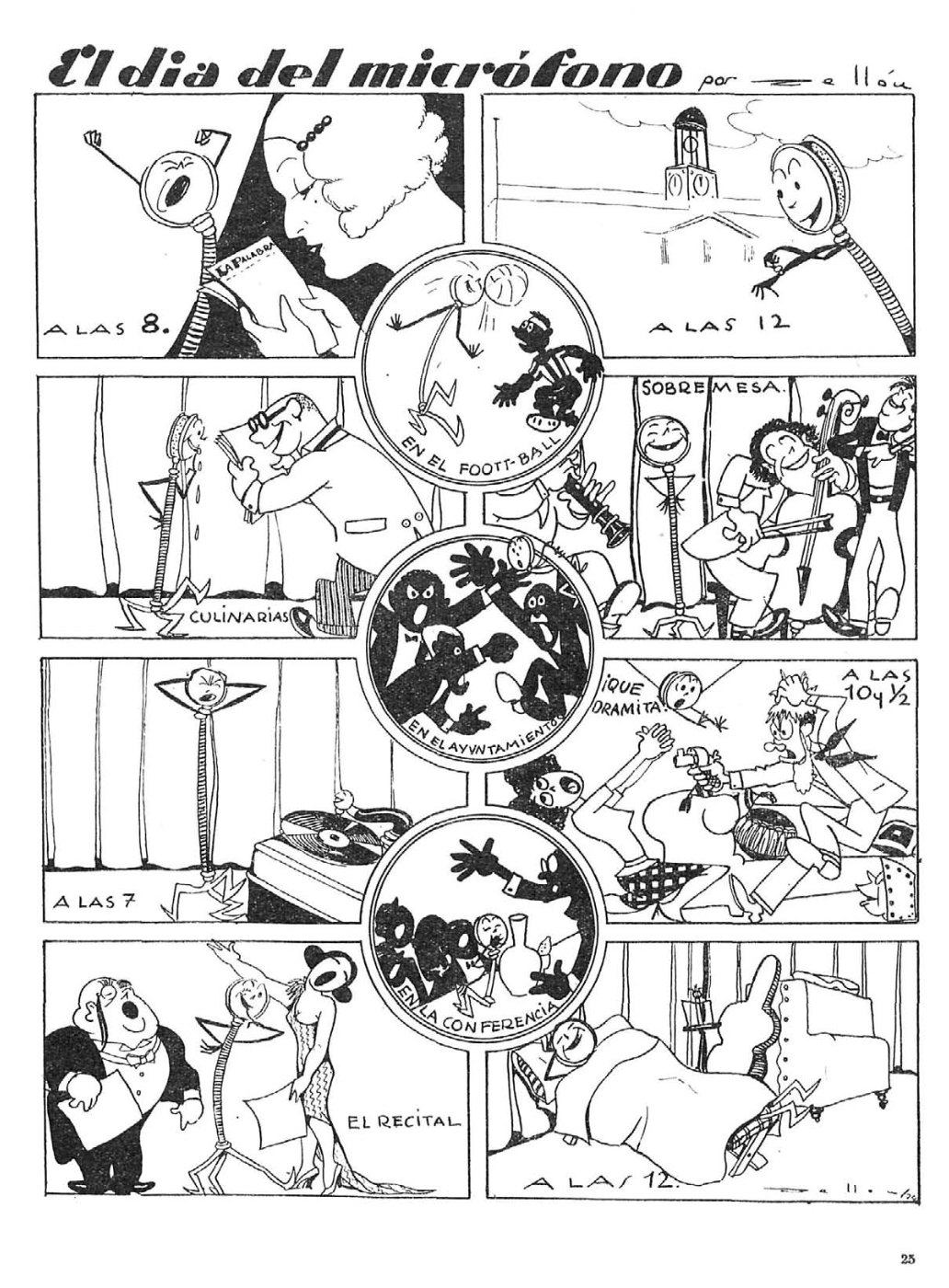 El día del micrófono. Tira cómica