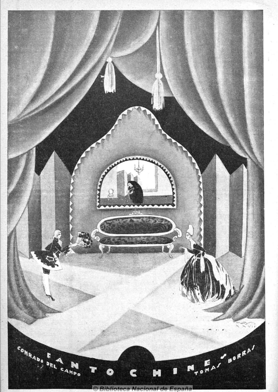 Fantochines, ópera de Conrado del Campo, ilustración de Augusto, 1927