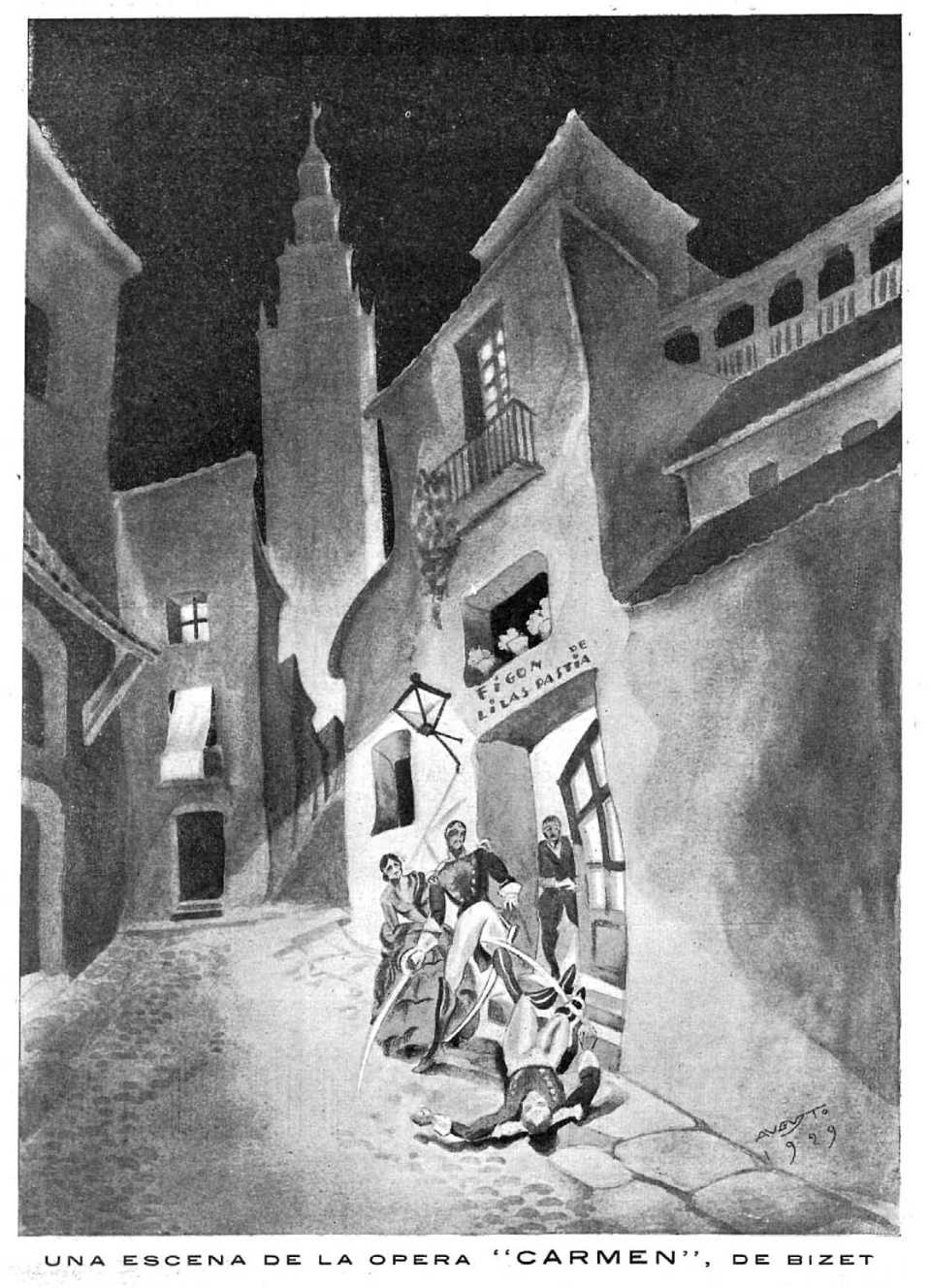Carmen de Bizet, ilustración de Augusto, 1929