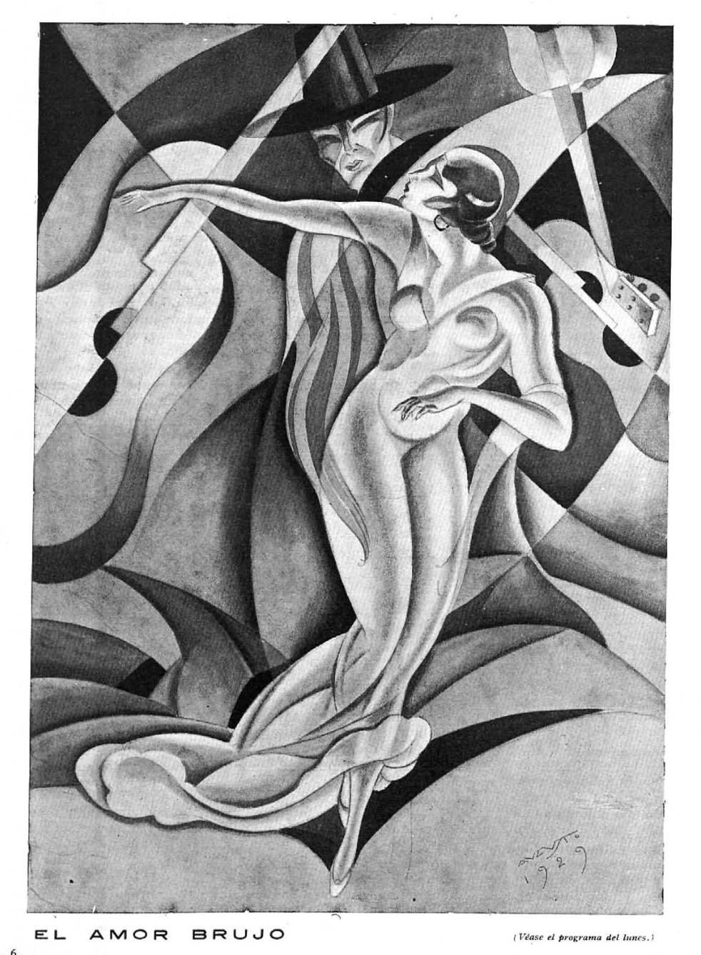 El amor brujo de Manuel de Falla, ilustración de Augusto, 1929