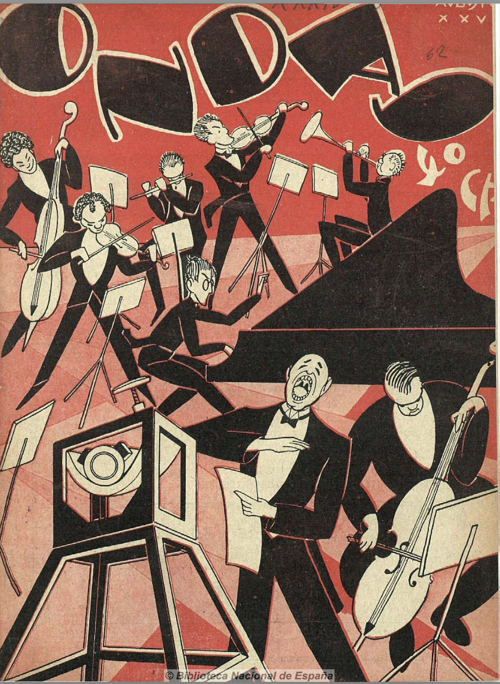 Portada de Ondas número 62, ilustración de Augusto, 1926