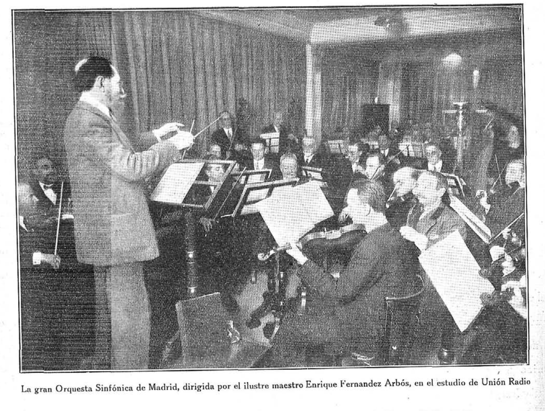 Gran Orquesta Sinfónica de Unión Radio dirigida por Arbós, 1930