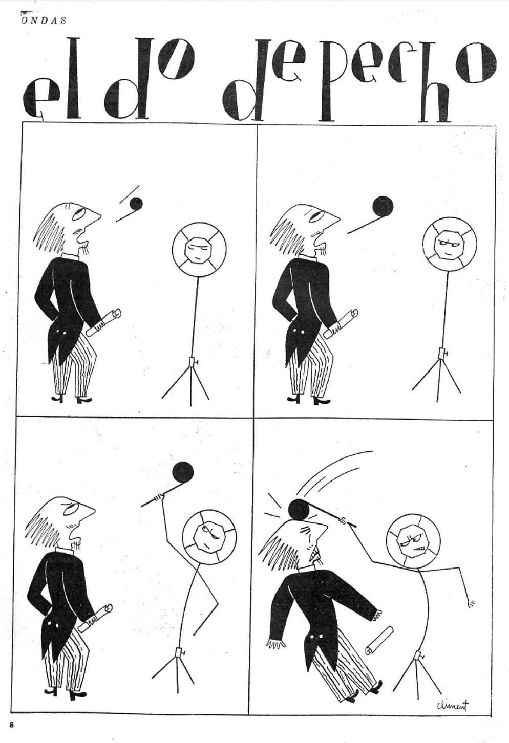 El do de pecho, viñeta de Climent, 1933